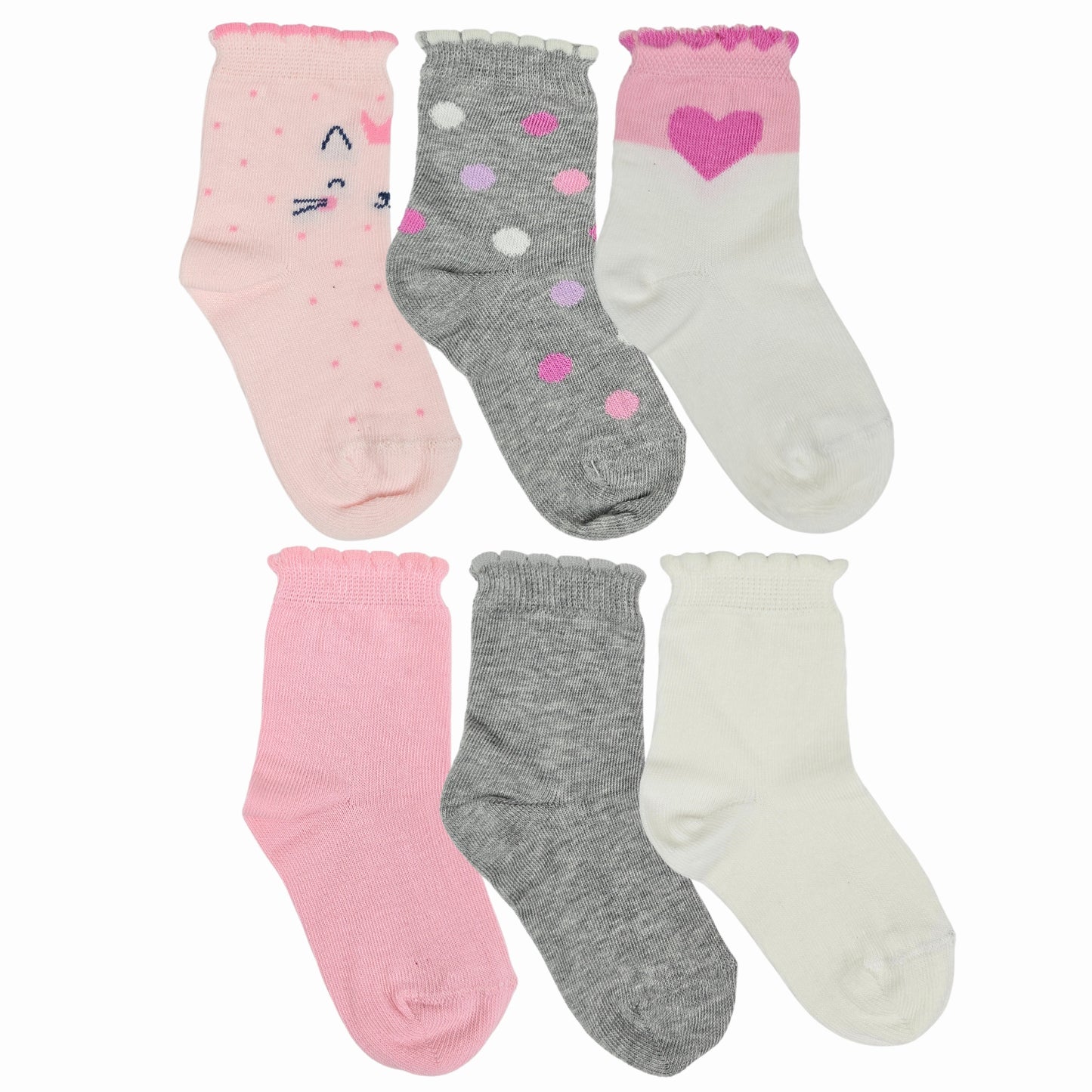 Calzini Bambina Caldo Cotone 6 Paia Calzino Invernale Neonata 0/6 mesi 6/12 mesi 12/18 mesi Made in Italy