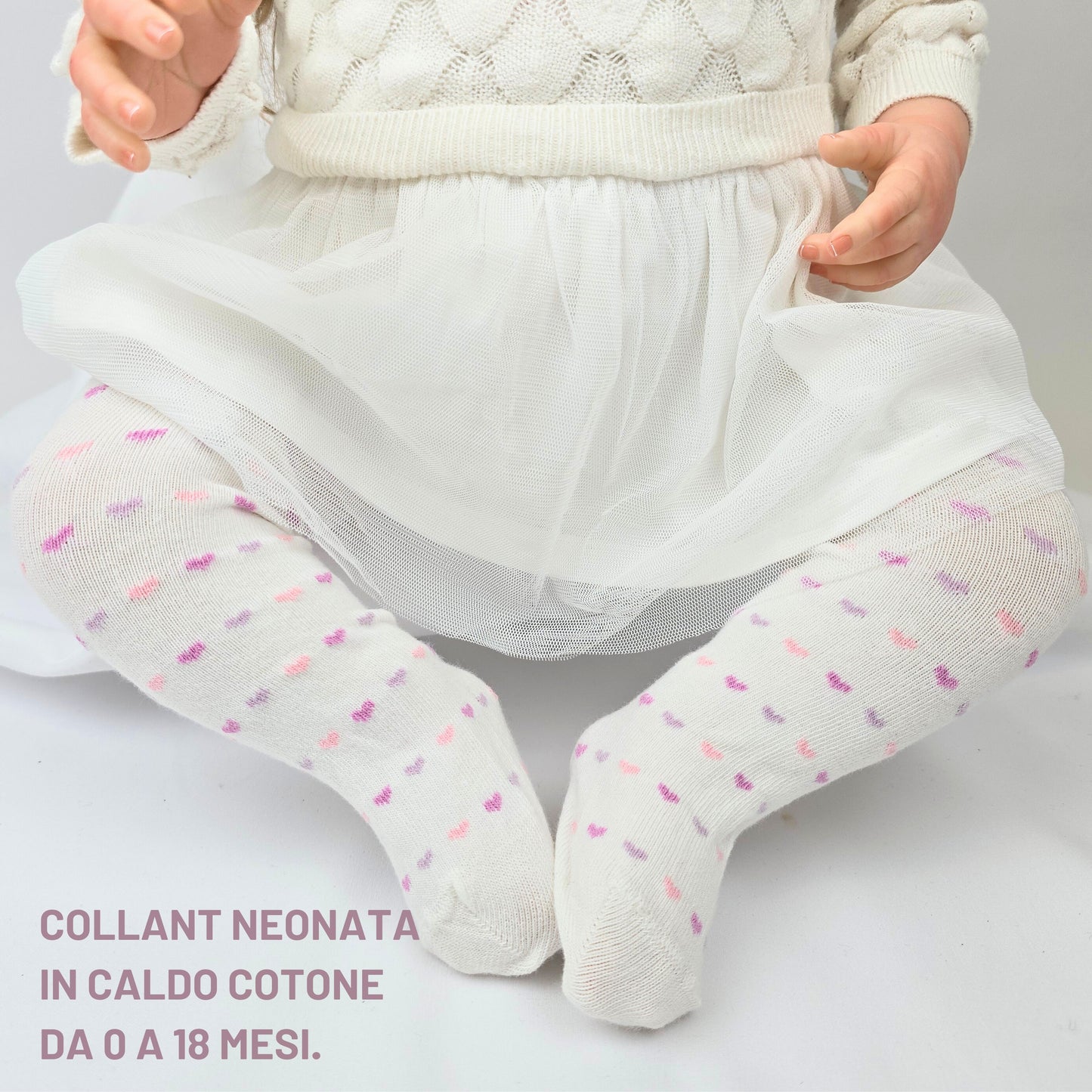Collant Bambina Neonato Invernali Calzamaglia Bambina Caldo cotone 2 PAIA Made in Italy
