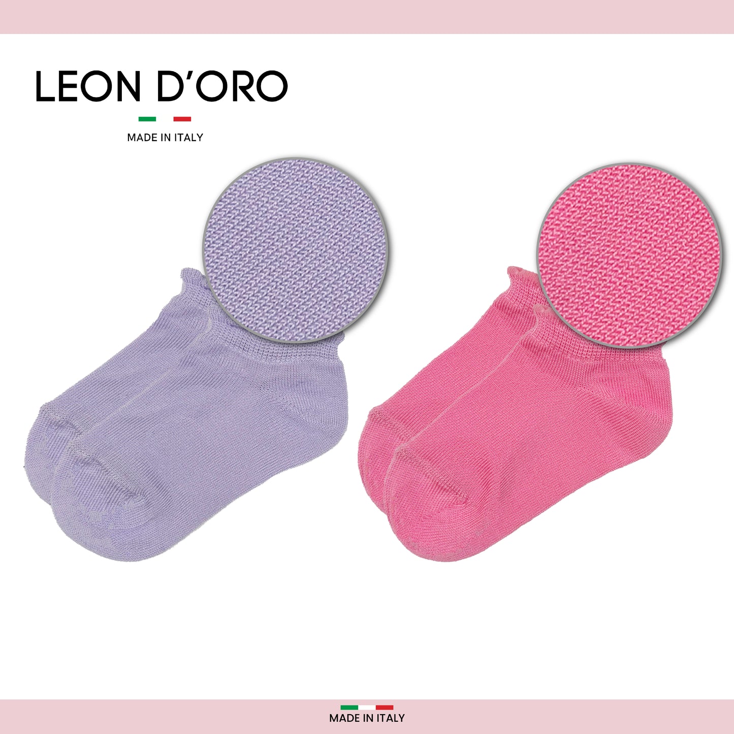 Fantasmini Neonata Cotone Leggero 4 Paia Calzini Bambina 6 12 18 mesi Made in Italy Tinta Unita