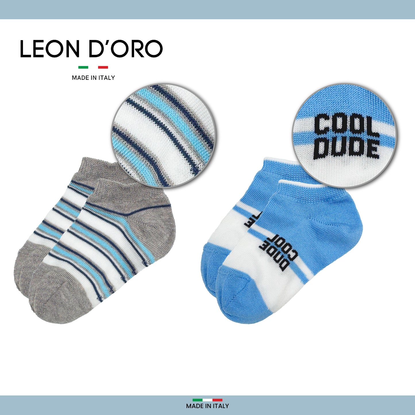 Calzini Corti Neonato Cotone 4 Paia Calze fantasmini leggeri filo di scozia 6 12 18 mesi Made in Italy ASS1