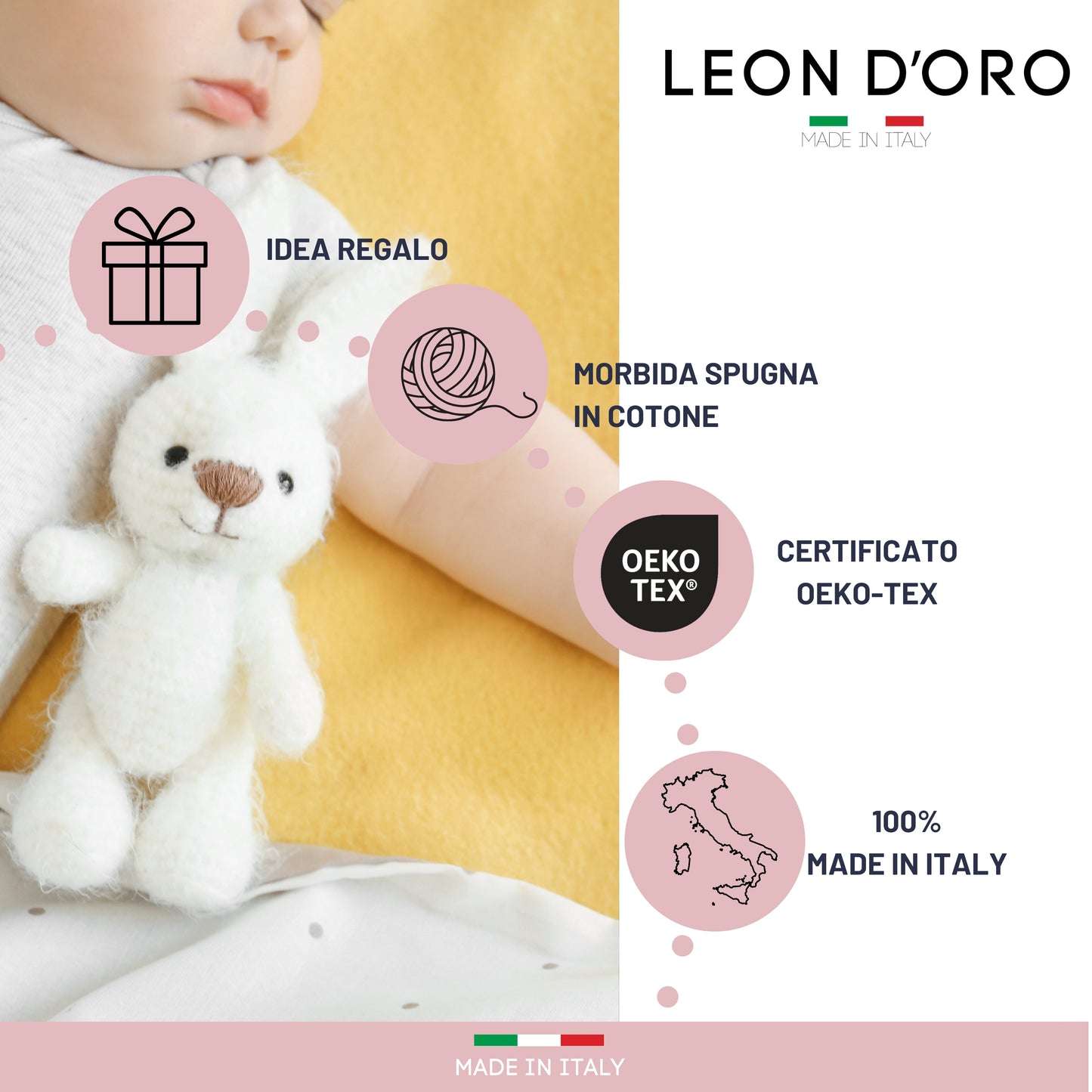 Calze Neonata 5 PAIA Calzino Regalo Scarpine Babbucce bambini Primi Mesi Taglia Unica Made in Italy