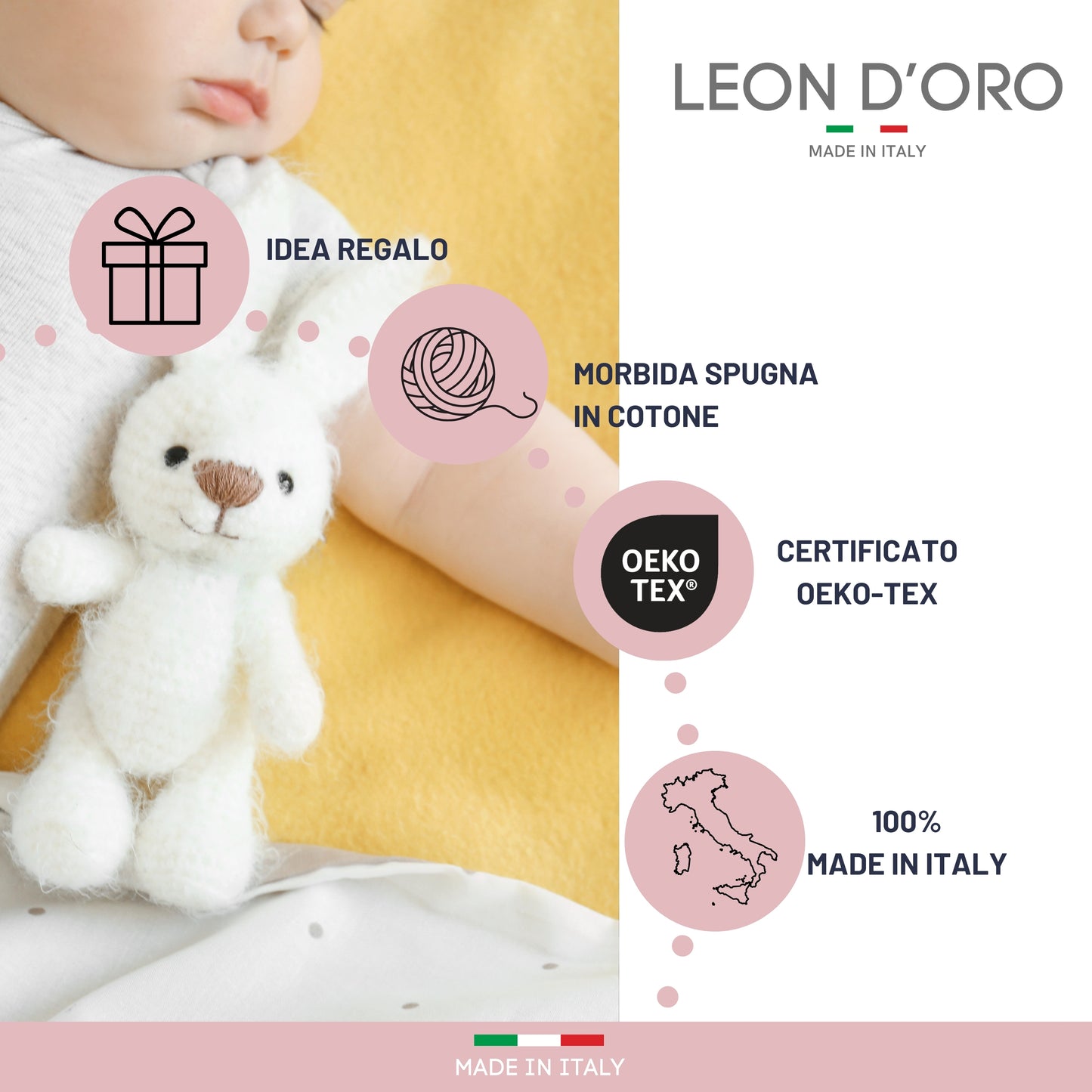 Calze Neonata Calzino Regalo Baby Shower Scarpine Babbucce bambini Primi Mesi Taglia Unica Made in Italy