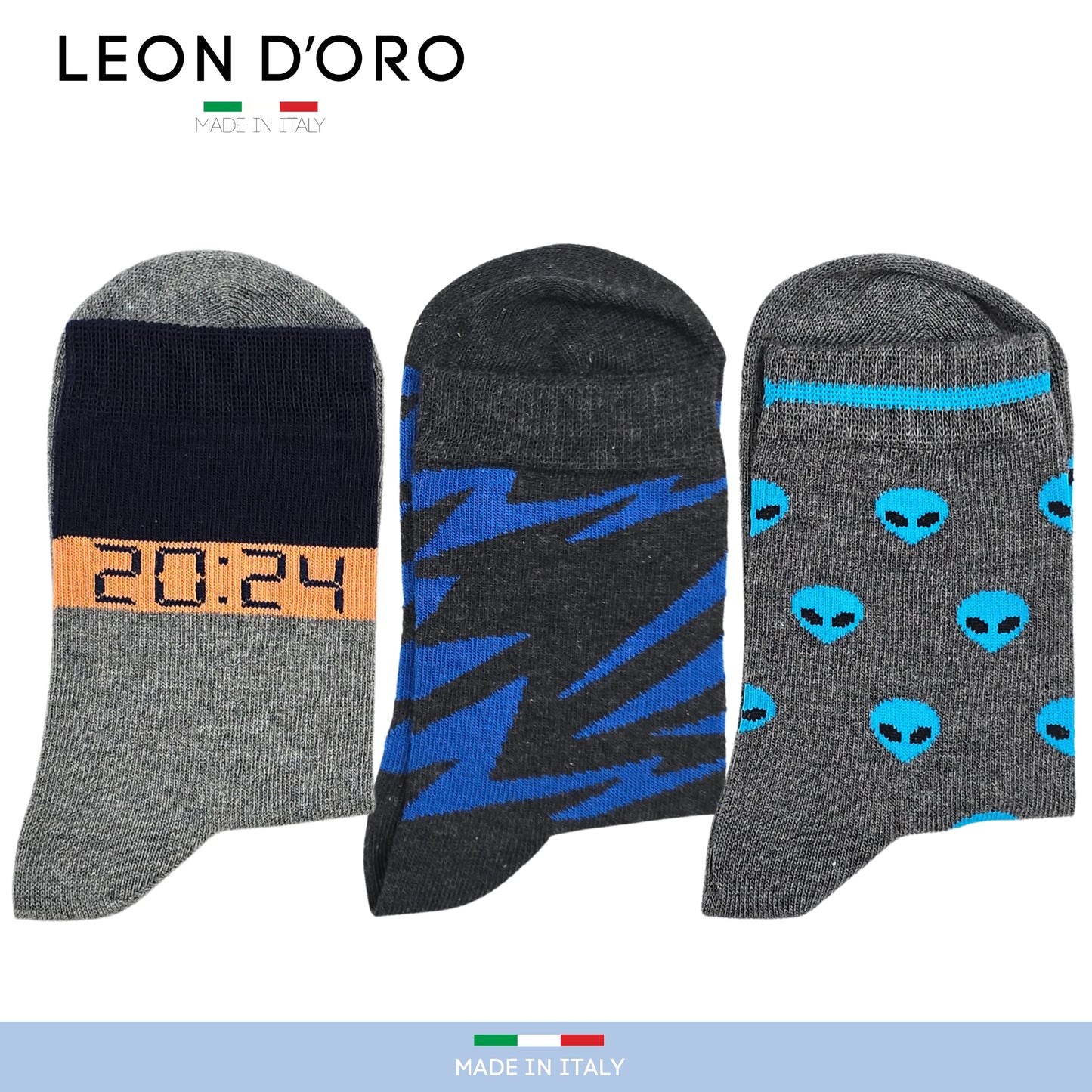 Calzini Bambino Caldo Cotone 6 Paia Calze Bimbo Fantasia Calze Bambino invernali Made in Italy ASS2