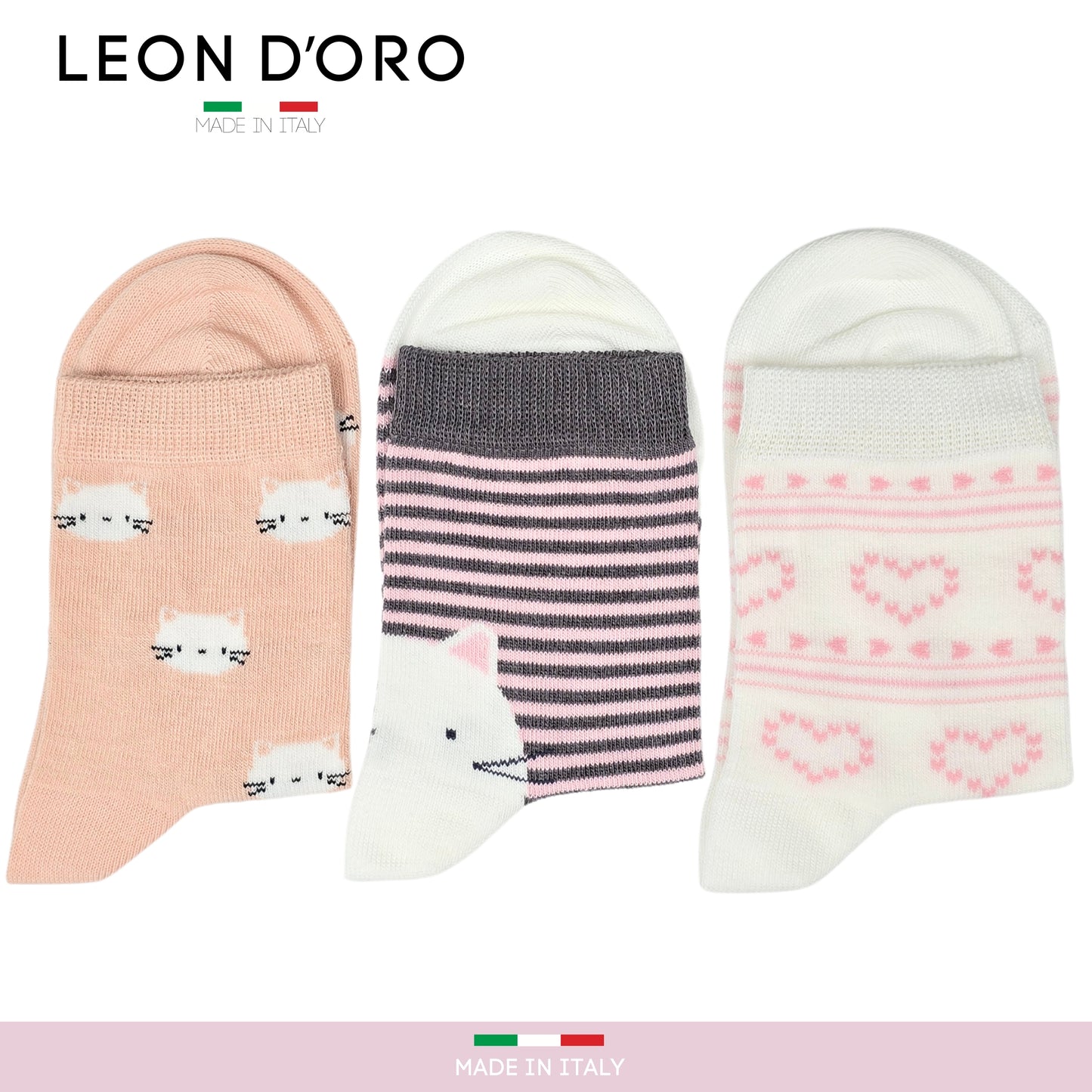 Calzini Bambina Caldo Cotone 6 Paia Calze Bimba Calze Bambina invernali Made in Italy