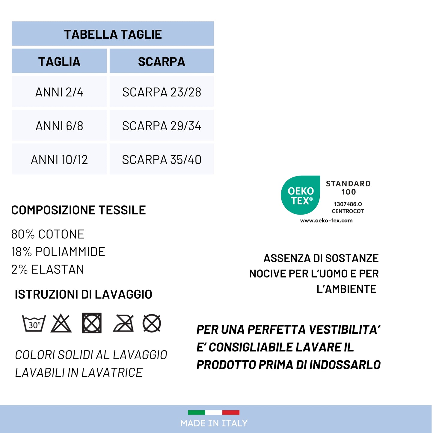 Calzini Bambino Antiscivolo Cotone 3 Paia Calze Bimbo abs scuola casa gonfiabili, Made in Italy ASS2