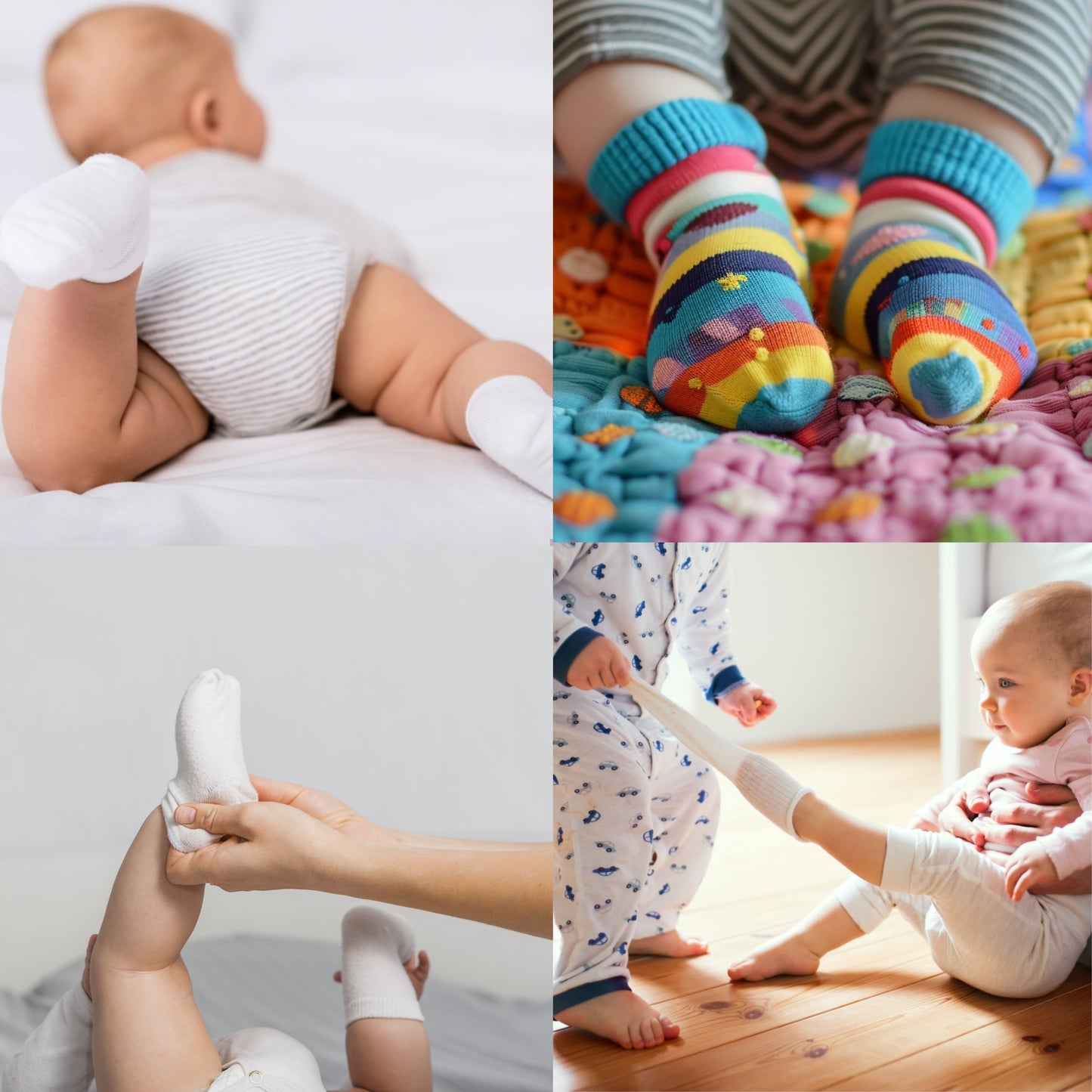 Calzini Neonata Cotone con pizzo 3 Paia Calzini 0/6 mesi -6/12 mesi -12/18 mesi Mesi Made in Italy