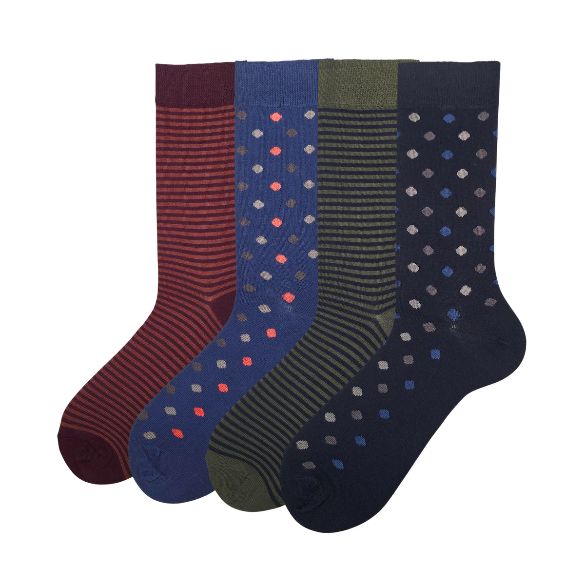 Calze Uomo Caldo Cotone corte calze uomo invernali Fantasia calze Moda Made in STRIPE/POIS