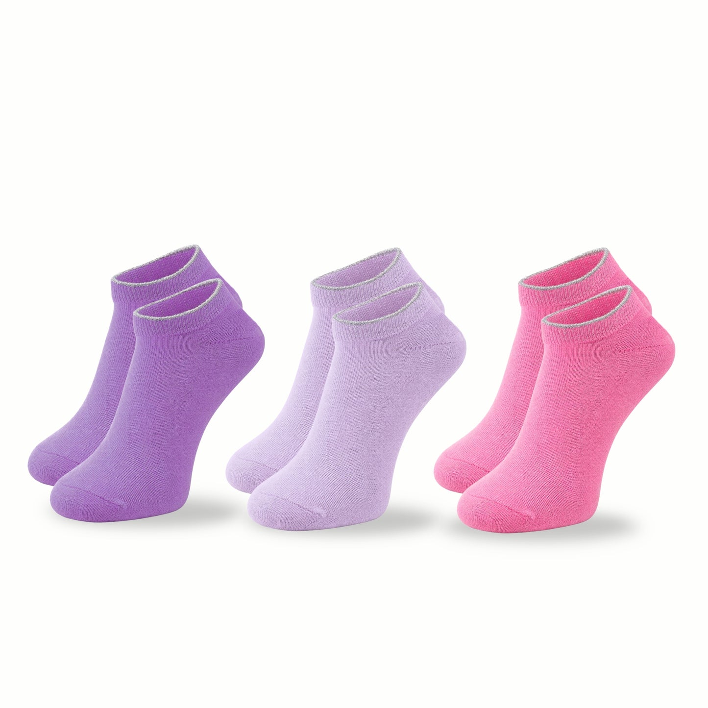 Calzini Donna COTONE LEGGERO corto Calze Donna FILO DI SCOZIA Sneaker Fantasmini Donna Made in Italy PINK