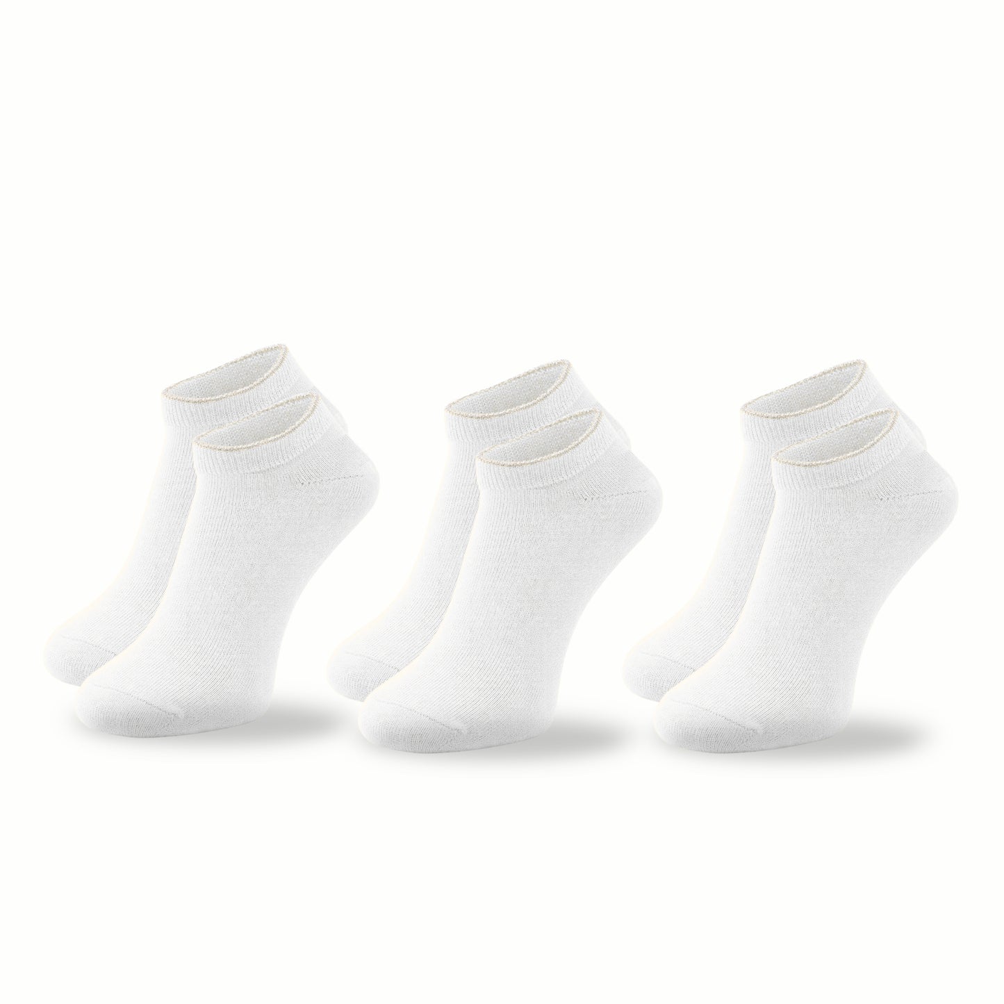 Calzini Donna COTONE LEGGERO corto Calze Donna FILO DI SCOZIA Sneaker Fantasmini Donna Made in Italy BIANCO