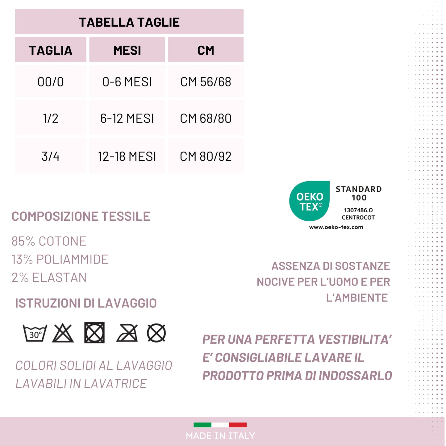 Collant Bambina Neonato Invernali Calzamaglia Bambina Caldo cotone 2 PAIA Made in Italy