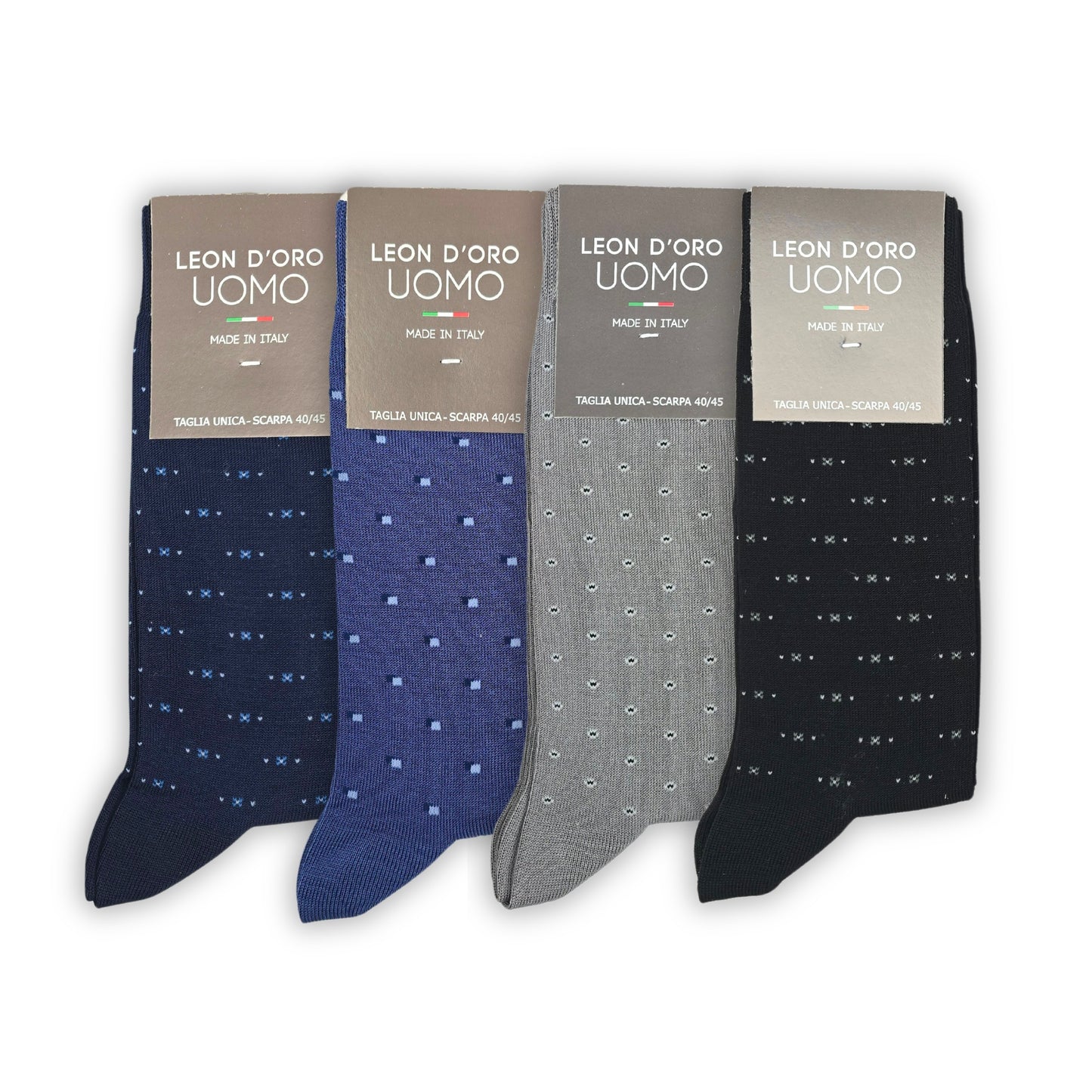 Calze Uomo Cotone Rigate corte 4 Paia calze uomo Fantasia calze Filo di Scozia Moda in Italy MICRO