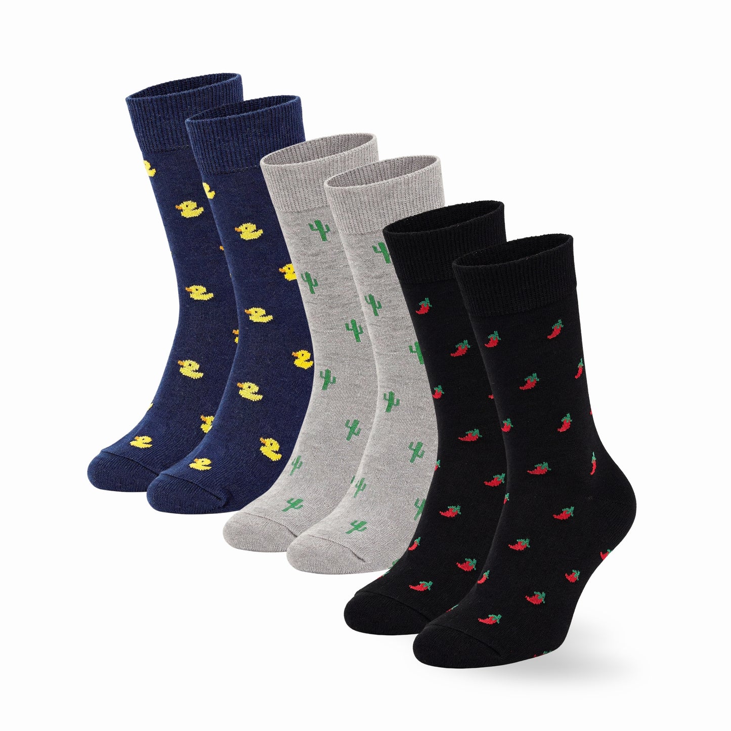 Calze Uomo Cotone Disegni Divertenti corte 3 Paia calze uomo Fantasia calze Filo di Scozia FUNNY