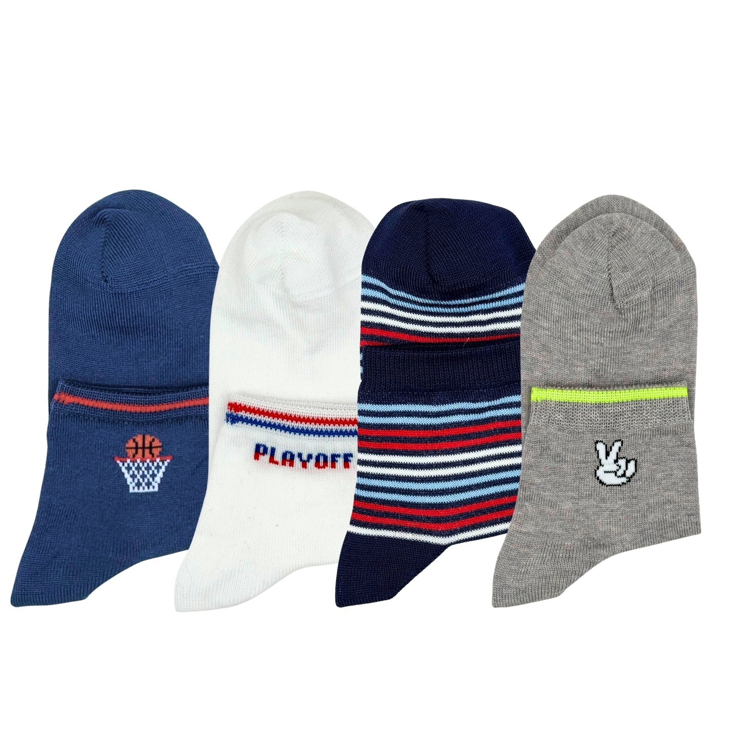 Calzini Bambino COTONE LEGGERO FILO DI SCOZIA 4 Paia, Calze leggere e traspiranti Made in Italy ASS2