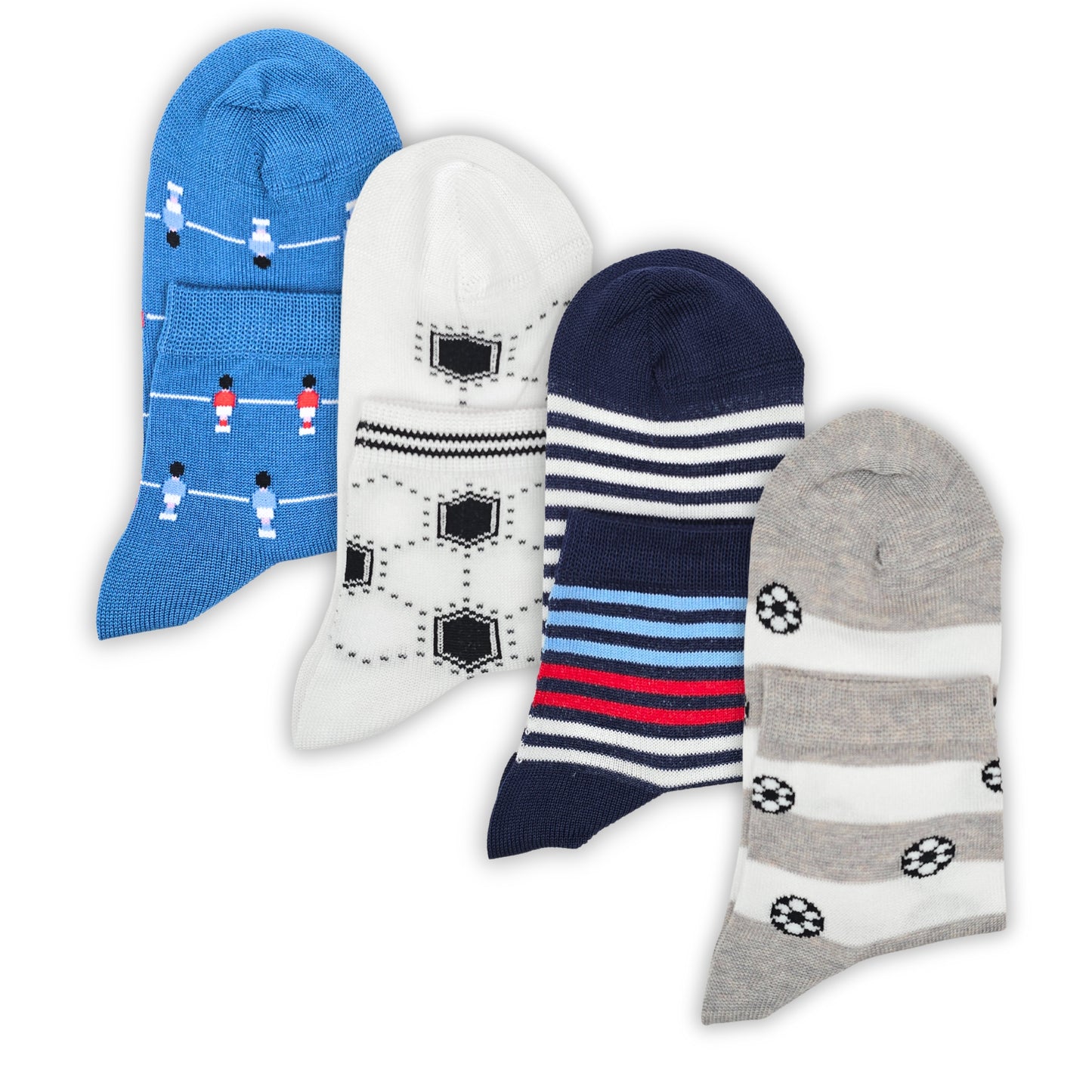 Calzini Bambino Cotone Filo di Scozia 4 Paia Calze leggere e traspiranti Made in Italy ASS2