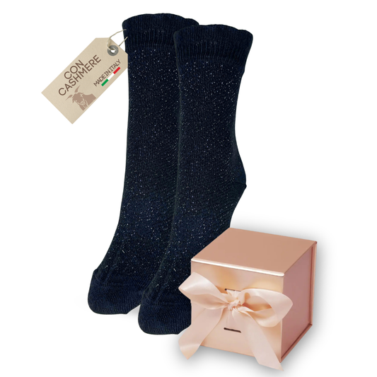 Calze Cashmere Donna Calzini Lana e Cachemire Termici Invernali Made in Italy Idea Regalo Natale ASS6