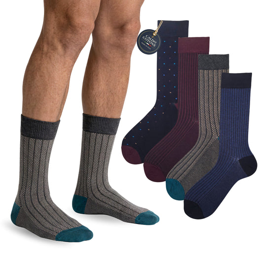 Calze Uomo Caldo Cotone corte calze uomo invernali Fantasia calze Moda Made in JACQUARD
