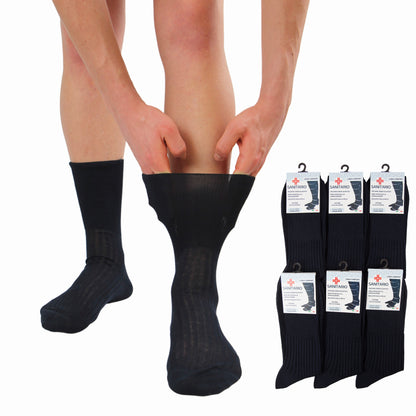 6 Paia - Calza Sanitaria Corta Uomo In Filo Di Scozia - ECCELLENZA ITALIANA - Foto 2