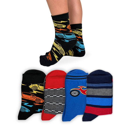 Calzini Bambino Caldo Cotone 4 Paia Calze Bimbo Fantasia Calze Bambino invernali Made in Italy ASS2