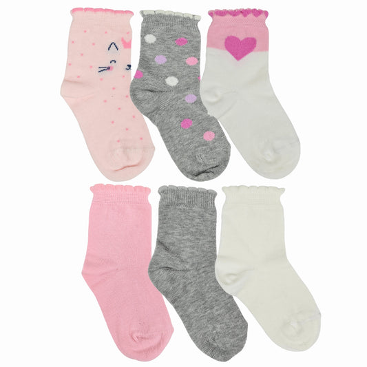 Calzini Bambina Caldo Cotone 6 Paia Calzino Invernale Neonata 0/6 mesi 6/12 mesi 12/18 mesi Made in Italy