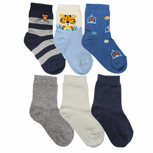 Calzini Bambino Caldo Cotone 6 Paia Calzino Invernale Neonato 0/6 mesi 6/12 mesi 12/18 mesi Made in Italy ASS2