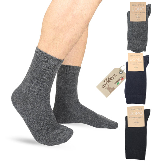 Calze Cashmere Uomo Calzini Lana e Cachemire Termici Invernali Made in Italy Idea Regalo Natale ASS2