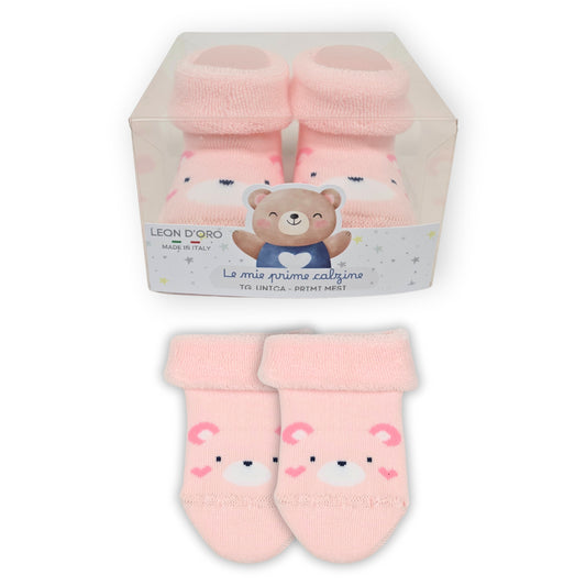 Calze Neonata Calzino Regalo Baby Shower Scarpine Babbucce bambini Primi Mesi Taglia Unica Made in Italy