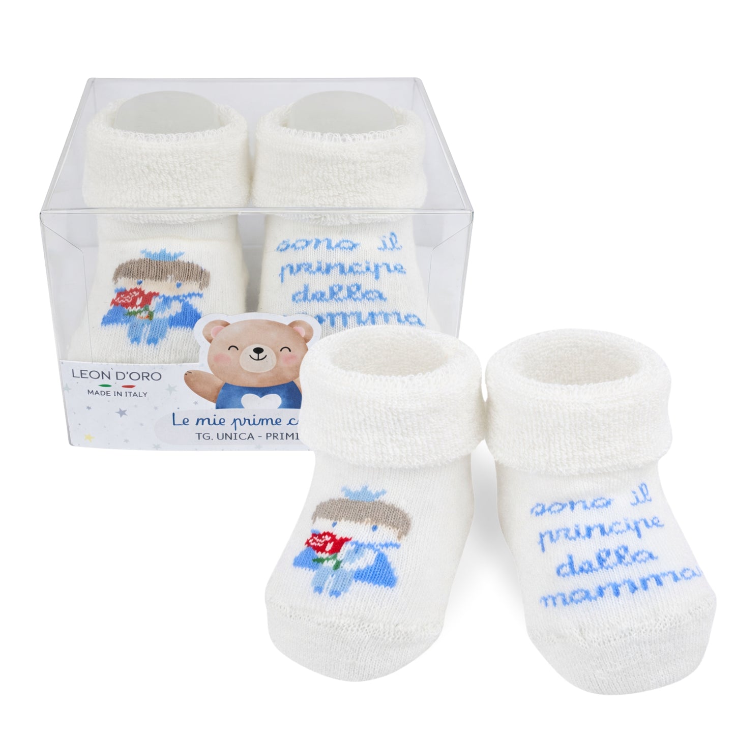 Calze Neonato Calzino Regalo Baby Shower Scarpine Babbucce bambini Primi Mesi Taglia Unica Made in Italy M-ASS2