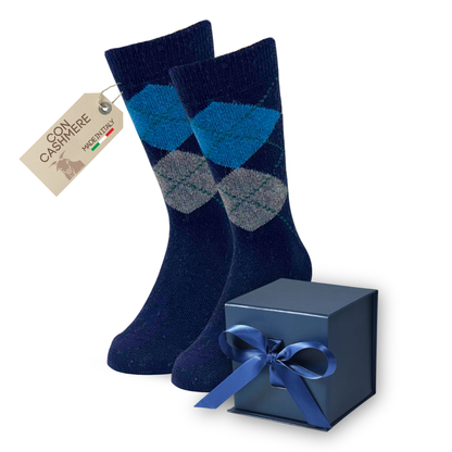 Calze Cashmere Uomo Calzini Lana e Cachemire Termici Invernali Made in Italy Idea Regalo Natale GB_CASH_ASS1