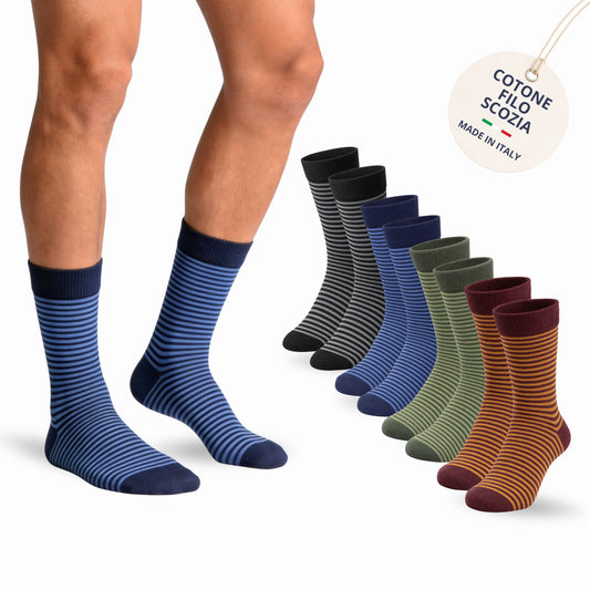 Calze Uomo Cotone Disegni Divertenti corte 4 Paia calze uomo Fantasia calze Filo di Scozia STRIPE