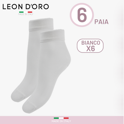 Calzini Donna Sanitari Cotone filo di Scozia Calzini senza elastico Calze per Diabetici 6 paia