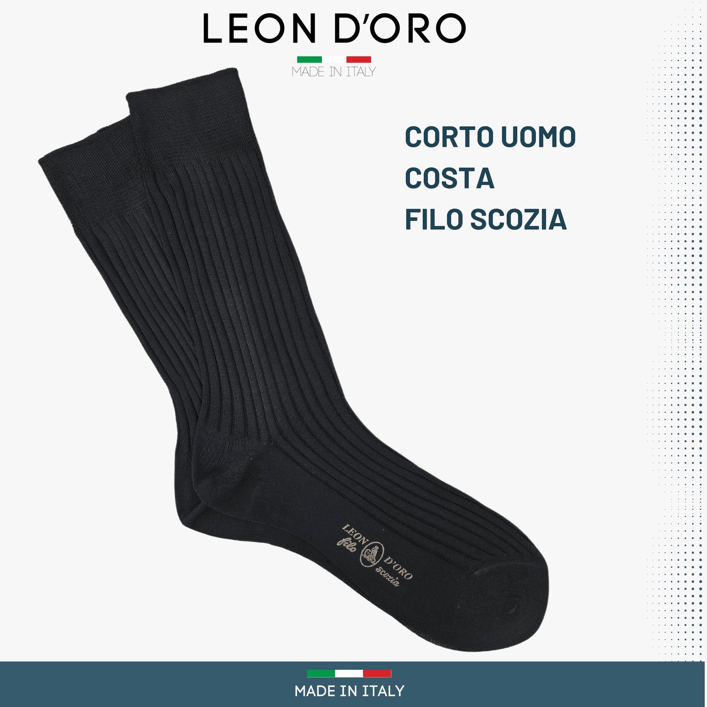 Calze Uomo Cotone Corte Costa 6 Paia Calze Uomo Filo di Scozia Made in Italy Calzini Corti