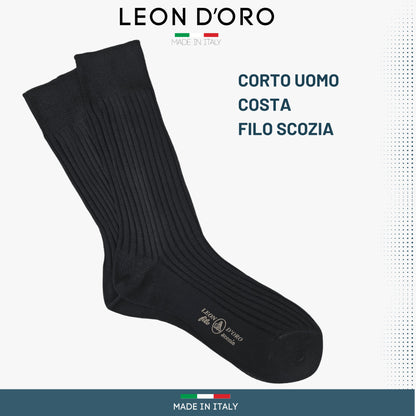Calze Uomo Cotone Corte Costa 6 Paia Calze Uomo Filo di Scozia Made in Italy Calzini Corti