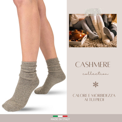 Calze Cashmere Donna Calzini Lana e Cachemire Termici Invernali Made in Italy ASS2