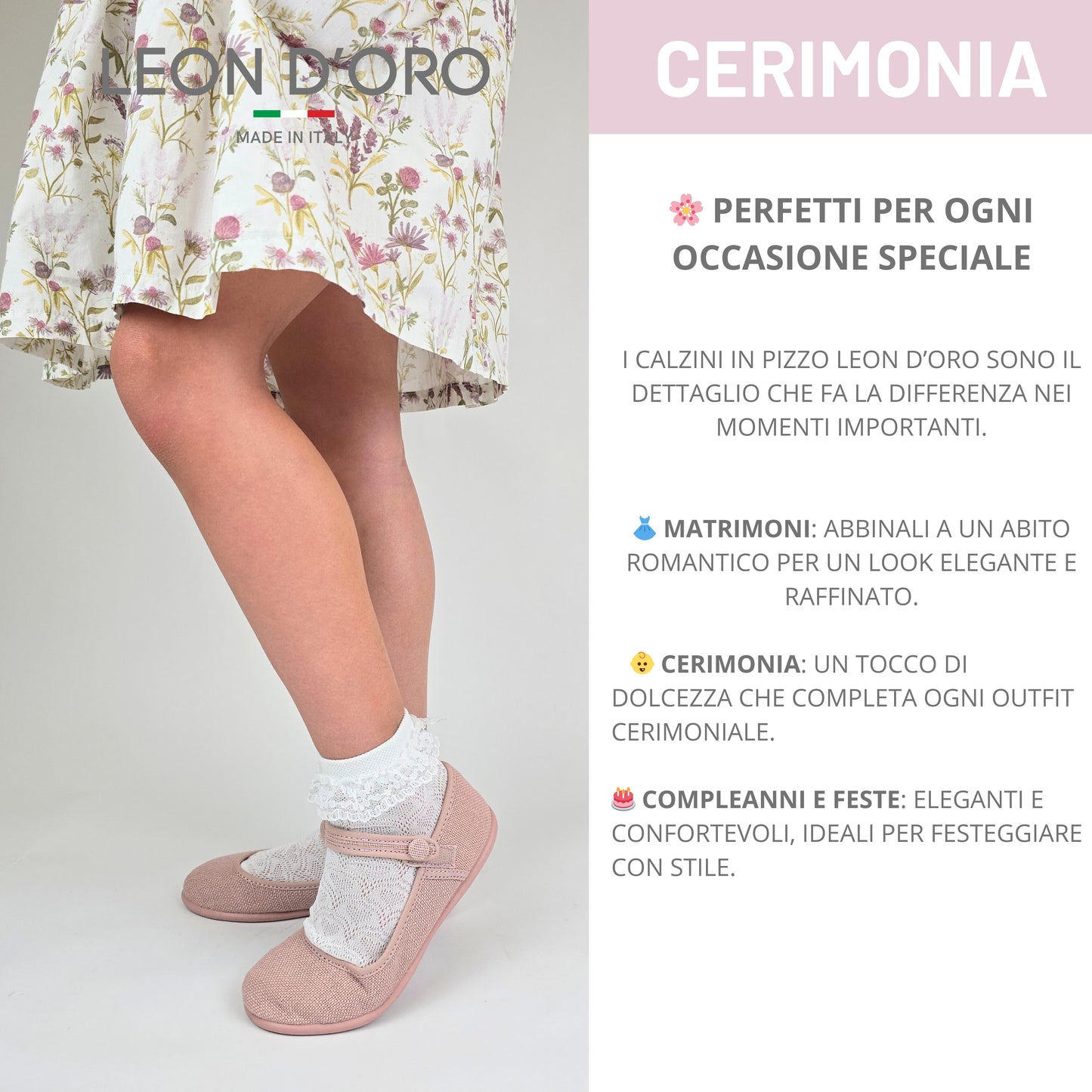 Abito Calzini Cerimonia Bambina Calzini Bambina Cotone Paia Con