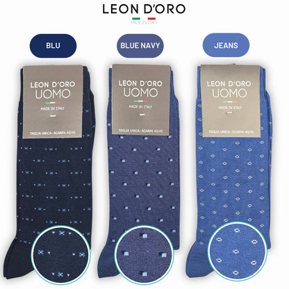 Calze Uomo Cotone Disegni Micro corte 6 Paia calze uomo Fantasia calze Filo di Scozia Moda in Italy (Copia)