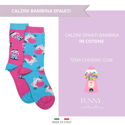 Calze Bambina in COTONE 3 Paia, Calzini Ragazza per Scuola Tempo Libero in cotone Made in Italy SPAIATI