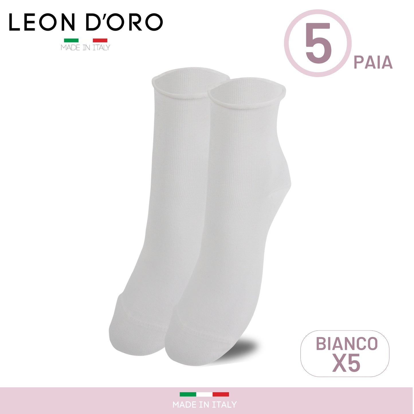 Calze per Diabetici 5 paia Calze Donna Sanitarie Cotone filo di Scozia Calze Senza Elastico calze  Made in Italy
