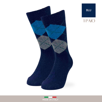 Calze Cashmere Uomo Calzini Lana e Cachemire Termici Invernali Made in Italy Idea Regalo Natale GB_CASH_ASS1