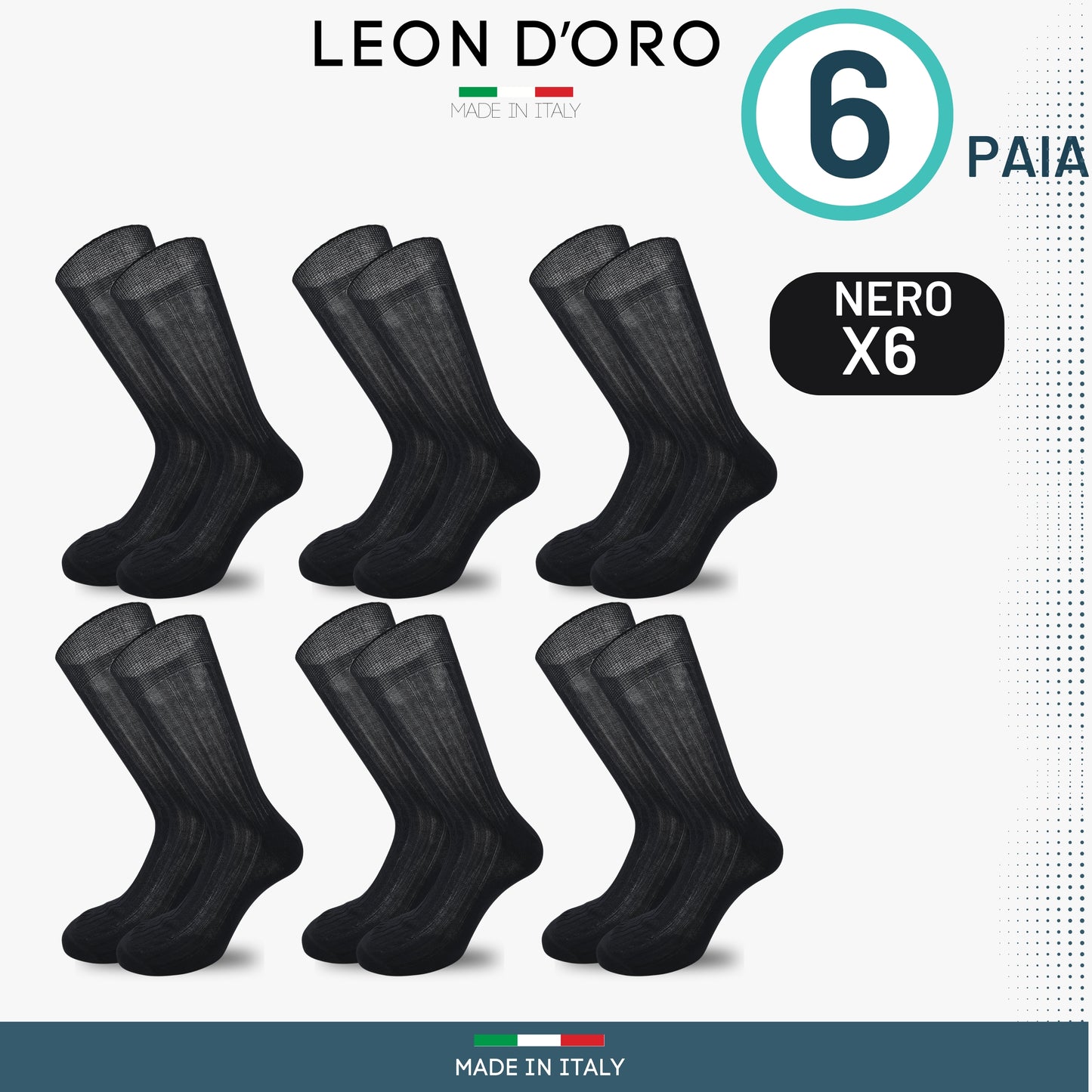 Calze Uomo Cotone Corte Costa 6 Paia Calze Uomo Filo di Scozia Made in Italy Calzini Corti