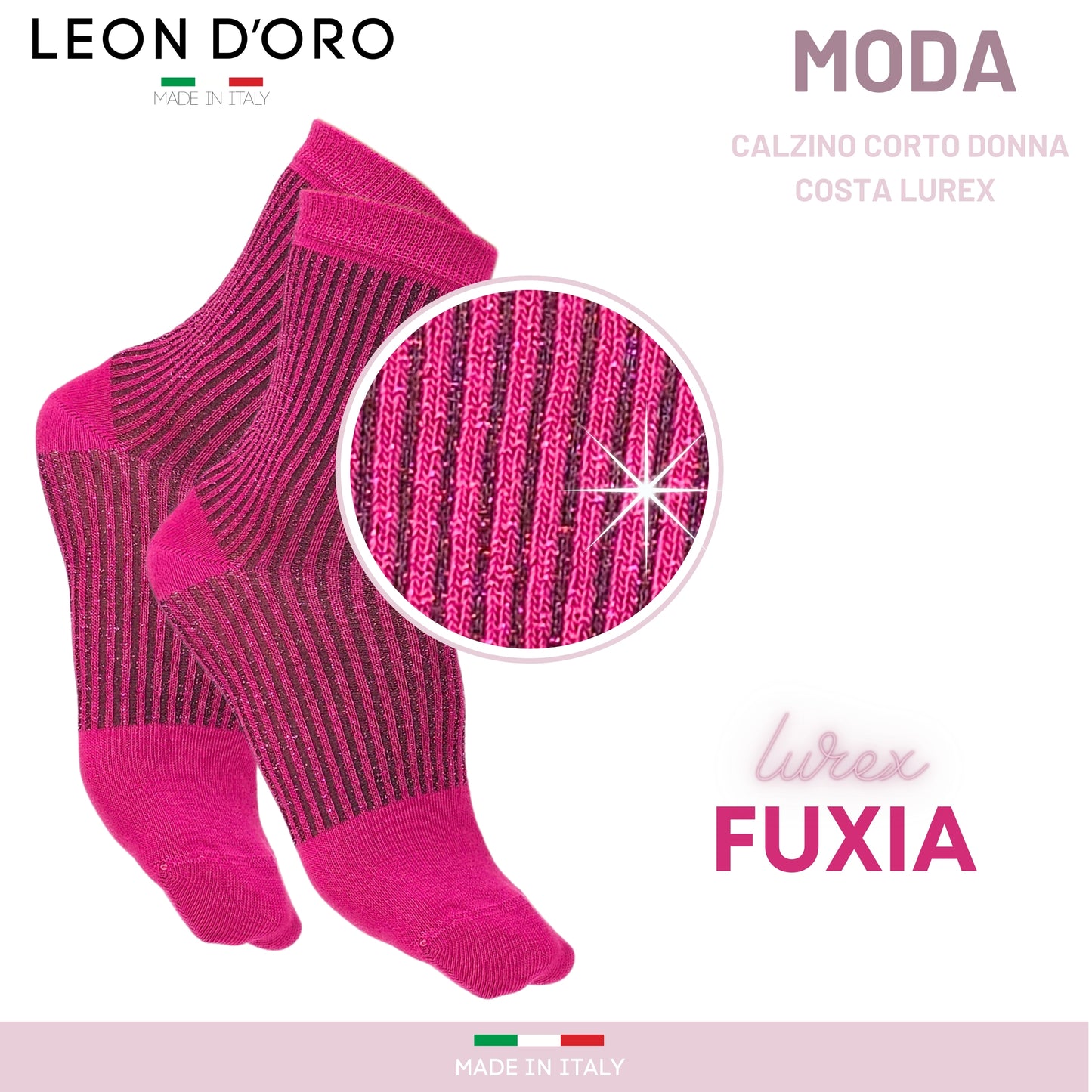 Calzini Donna Caldo Cotone 3 paia, Calzino Donna Corto, Calzini Donna senza elastico Moda Made in Italy ASS PINK