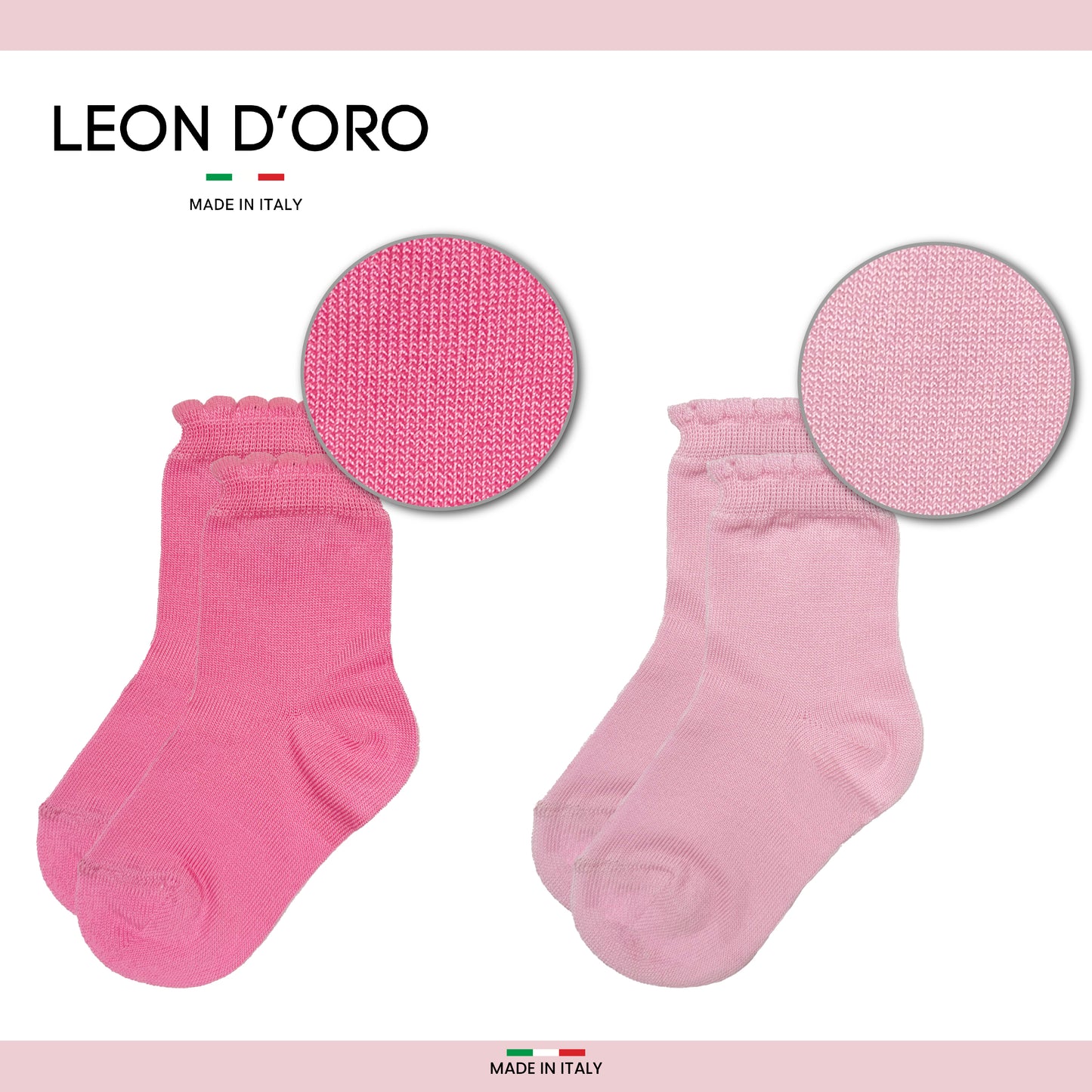 Calzini Neonata Cotone 4 Paia Calze leggere filo di scozia 6 12 18 mesi Made in Italy Tinta Unita