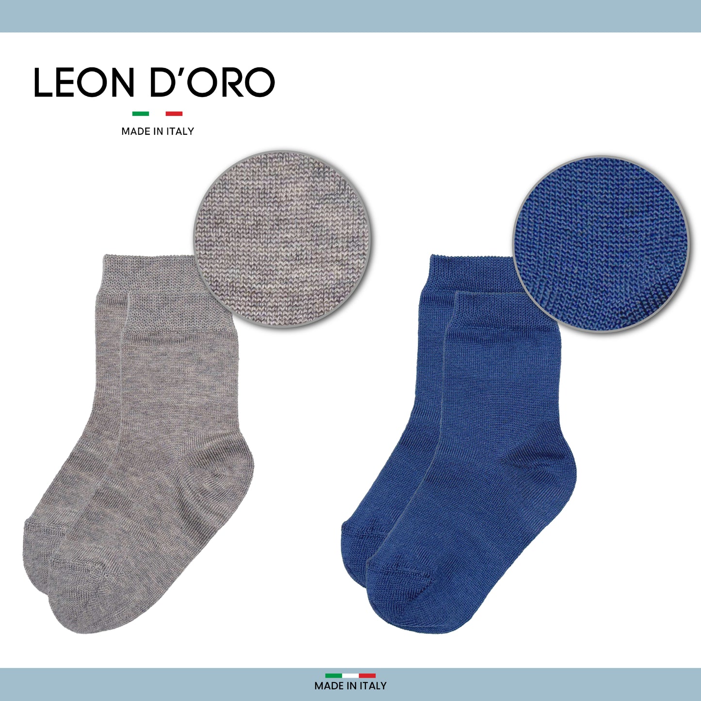 Calzini Neonato Cotone 4 Paia Calze leggere filo di scozia 6 12 18 mesi Made in Italy  Tinta unita