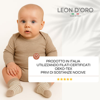 Calze Neonato 3 PAIA Calzino Regalo Scarpine Babbucce bambini Primi Mesi Taglia Unica Made in Italy ASS1M