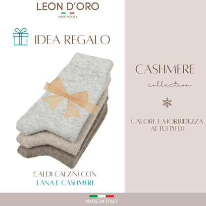 Calze Cashmere Donna Calzini Lana e Cachemire Termici Invernali Made in Italy ASS2