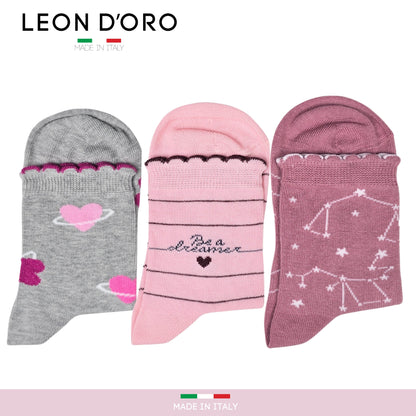 Calzini Bambina Caldo Cotone 6 Paia Calze Bimba Calze Bambina invernali Made in Italy ASS2