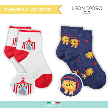 Calzini Bambino Cotone Filo di Scozia 4 Paia Calze leggere e traspiranti Made in Italy ASS1 (Copia)