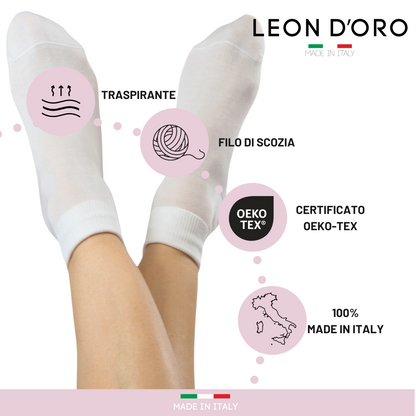 Calzini Donna Sanitari Cotone filo di Scozia Calzini senza elastico Calze per Diabetici 6 paia