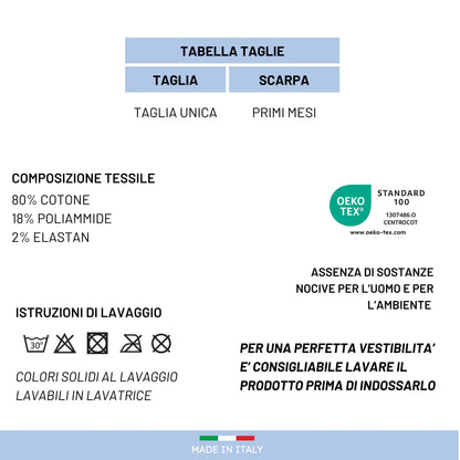 Calze Neonato 5 PAIA Calzino Regalo Scarpine Babbucce bambini Primi Mesi Taglia Unica Made in Italy