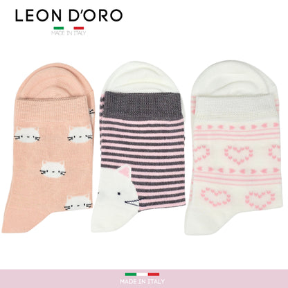 Calzini Bambina Caldo Cotone 6 Paia Calze Bimba Calze Bambina invernali Made in Italy