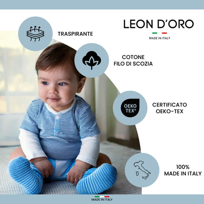Calzini Corti Neonato Cotone 4 Paia Calze fantasmini leggeri filo di scozia 6 12 18 mesi Made in Italy  ASS1
